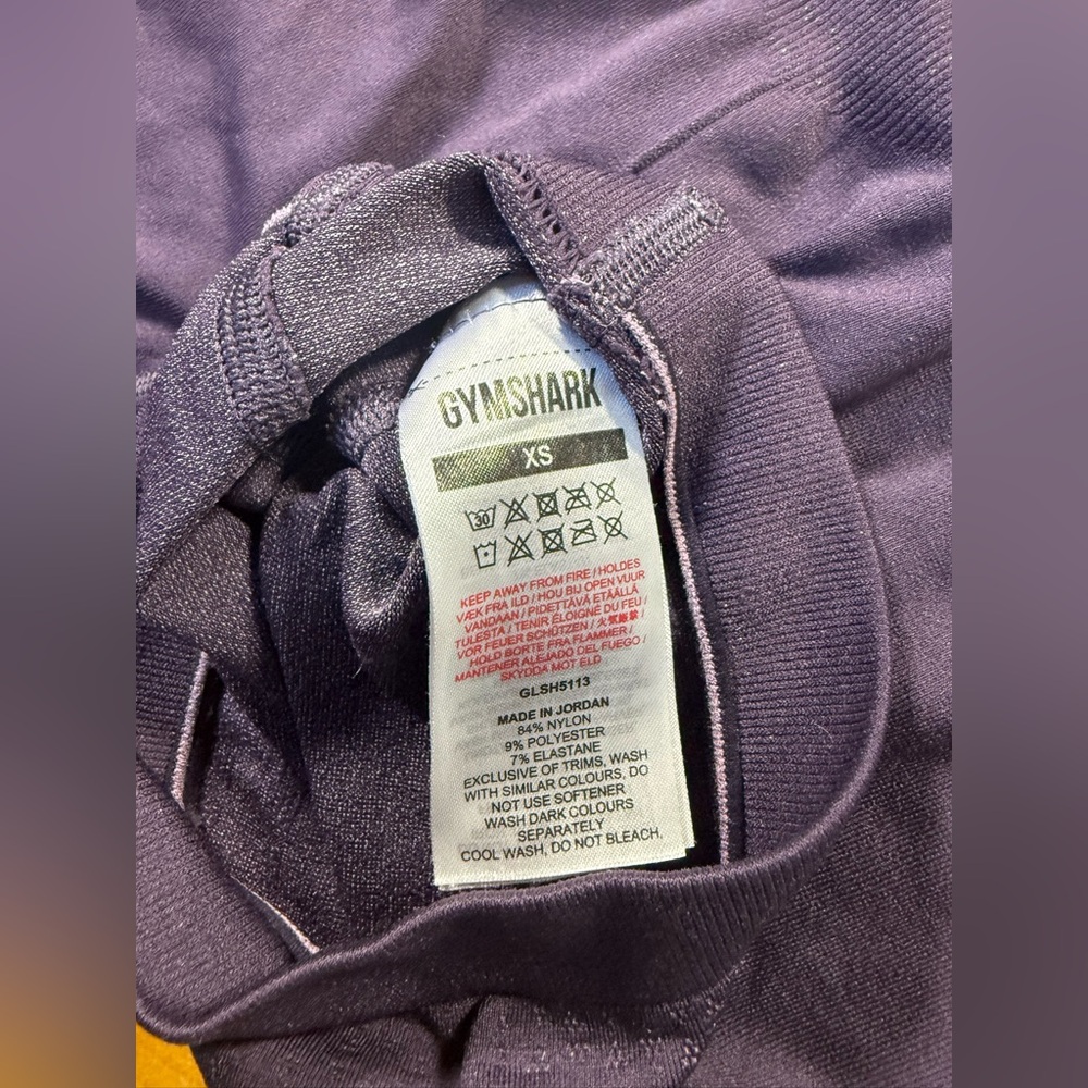 Gym Shark Apex Seamless Shorts Women’s XS Purple Compression NWOT 🔥 - Picture 6 of 6